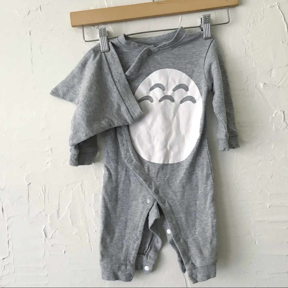 Baby Totoro outfit 6-9mo grey WITH HAT